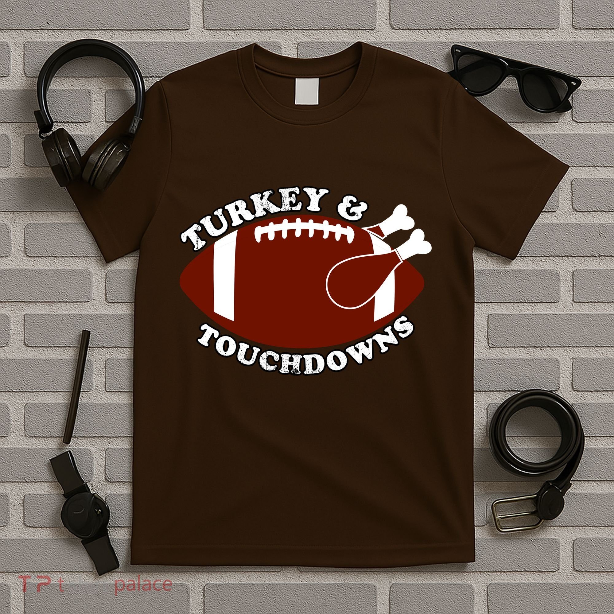 Turkey And Touchdowns T-Shirt