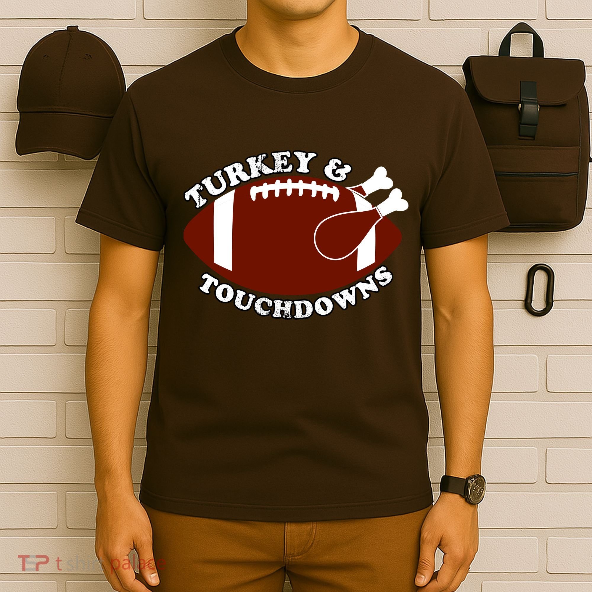Turkey And Touchdowns T-Shirt