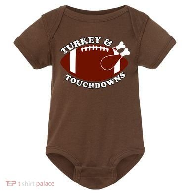 Turkey And Touchdowns Baby Bodysuit