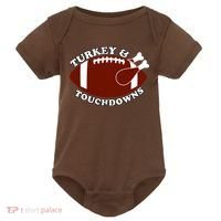 Turkey And Touchdowns Baby Bodysuit thumb 0