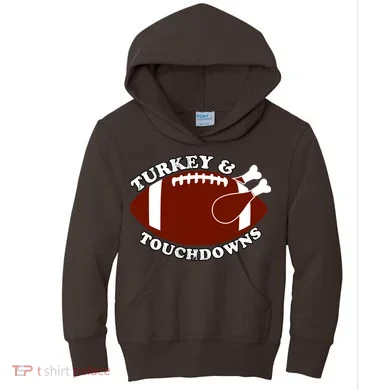 Turkey And Touchdowns Kids Hoodie