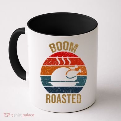 Turkey Boom Roasted Vintage Funny Holiday Coffee Mug