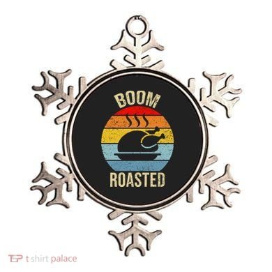 Turkey Boom Roasted Vintage Funny Holiday Ornament