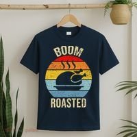 Turkey Boom Roasted Vintage Funny Holiday T-Shirt thumb 2