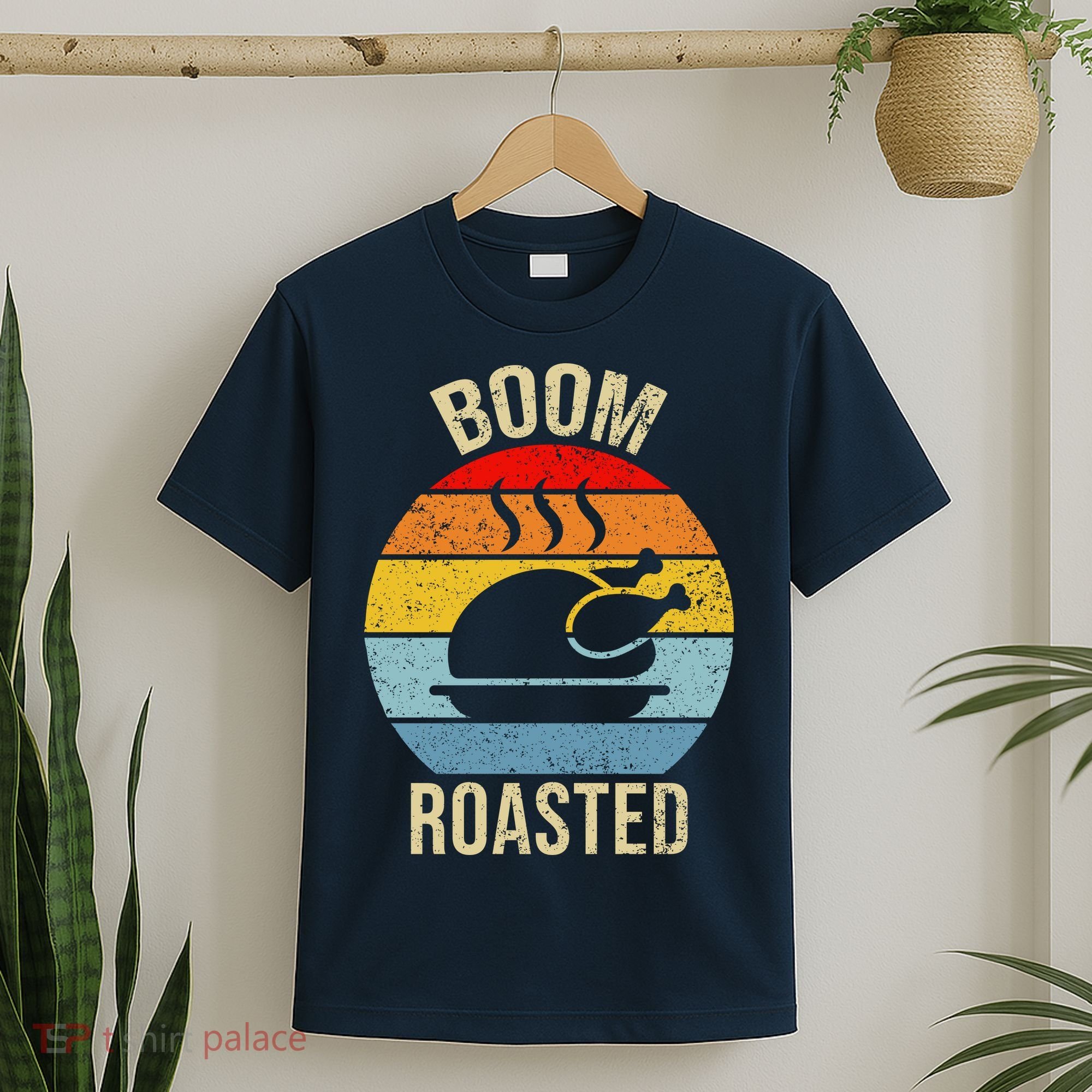 Turkey Boom Roasted Vintage Funny Holiday T-Shirt