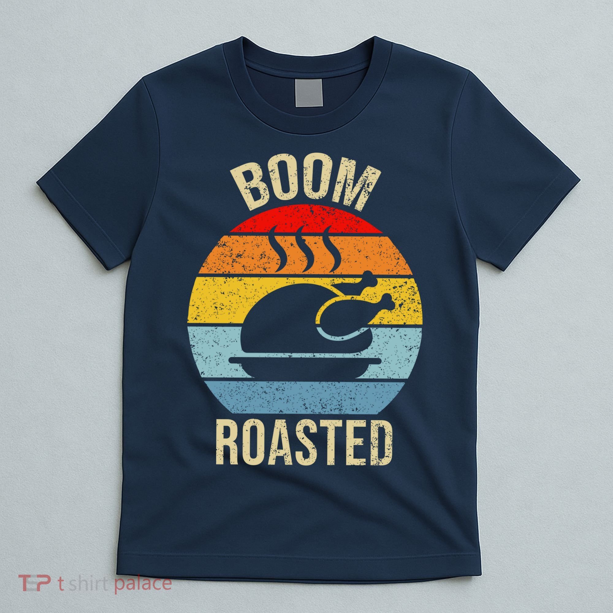 Turkey Boom Roasted Vintage Funny Holiday T-Shirt