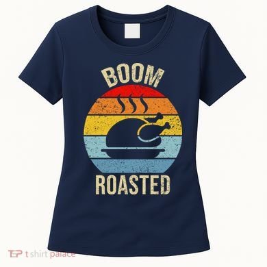 Turkey Boom Roasted Vintage Funny Holiday Women's T-Shirt