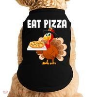 Turkey Eat Pizza Funny Doggie Tank thumb 0