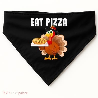 Turkey Eat Pizza Funny USA-Made Doggie Bandana