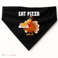 Turkey Eat Pizza Funny USA-Made Doggie Bandana thumb 0