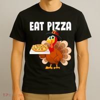 Turkey Eat Pizza Funny T-Shirt thumb 3