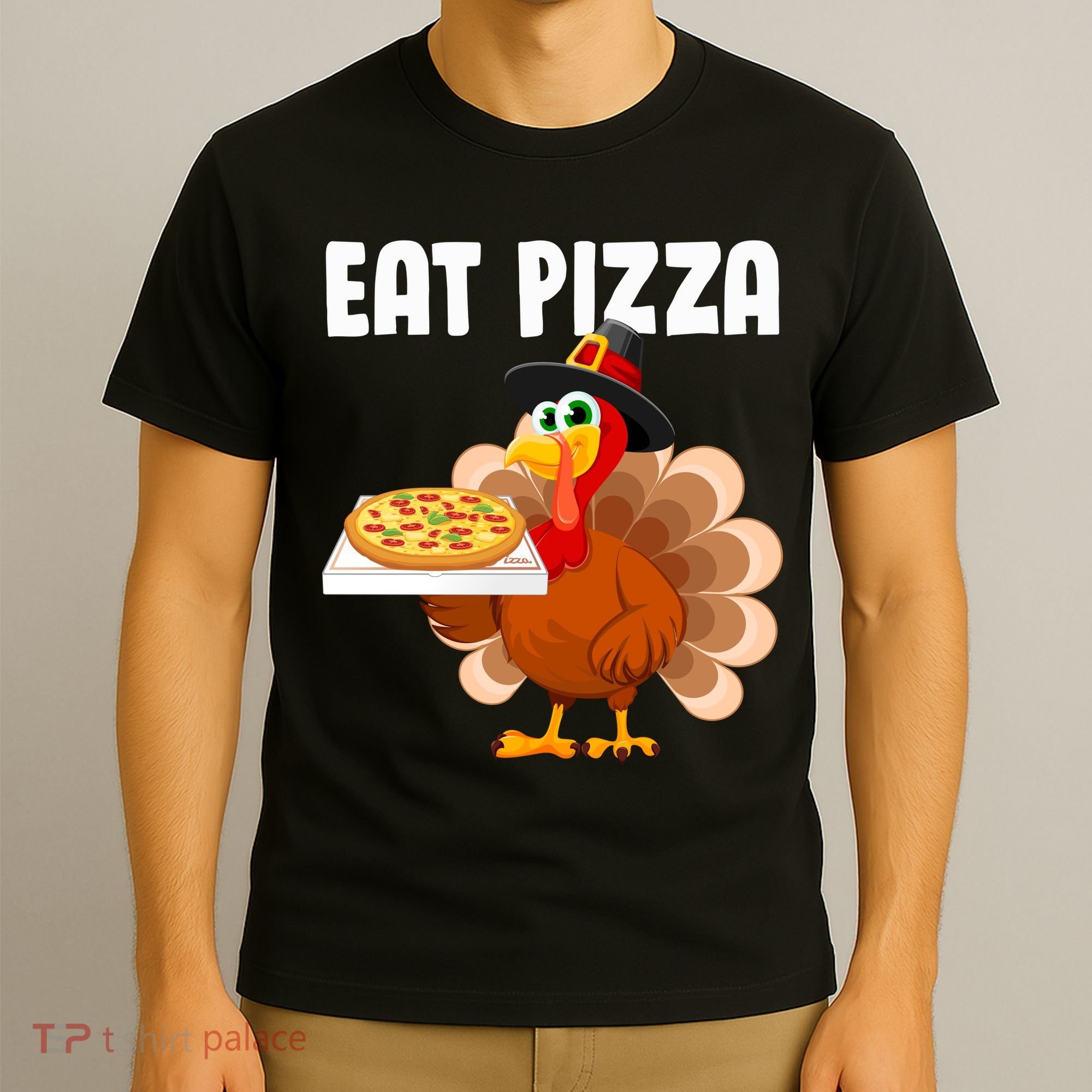 Turkey Eat Pizza Funny T-Shirt