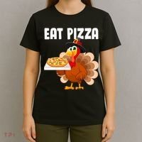 Turkey Eat Pizza Funny T-Shirt thumb 4