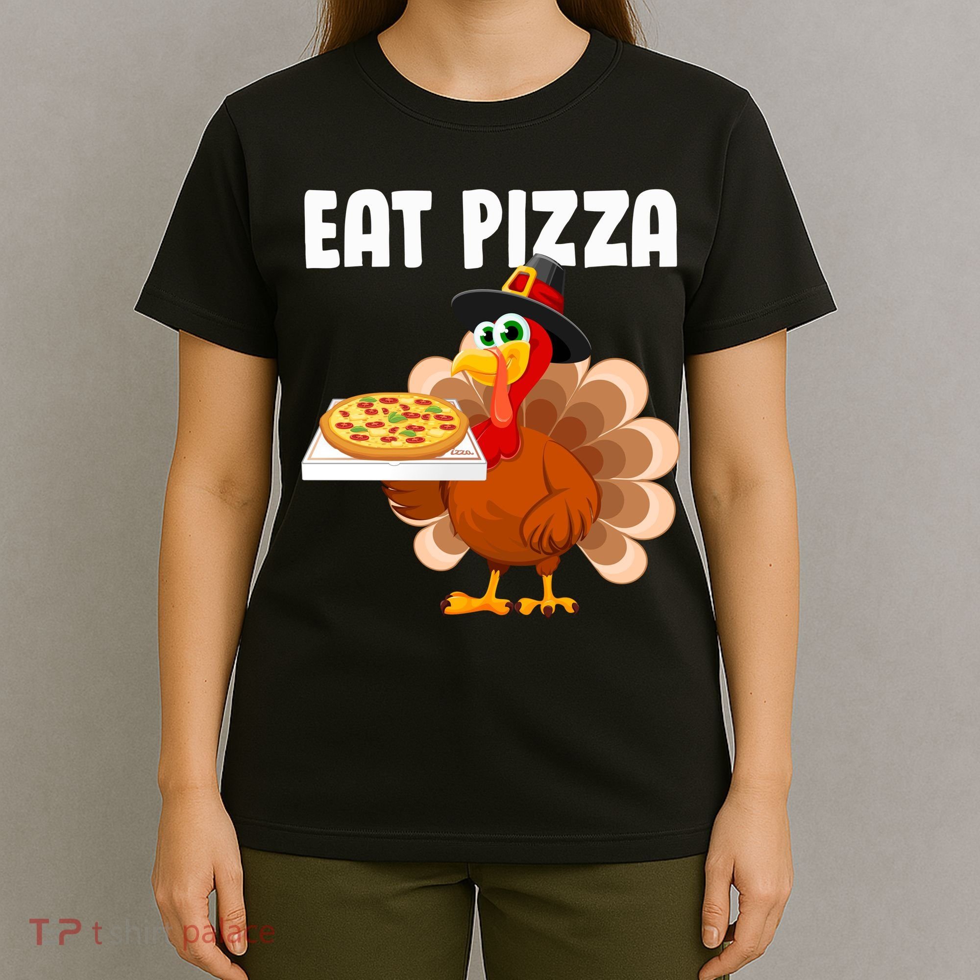 Turkey Eat Pizza Funny T-Shirt