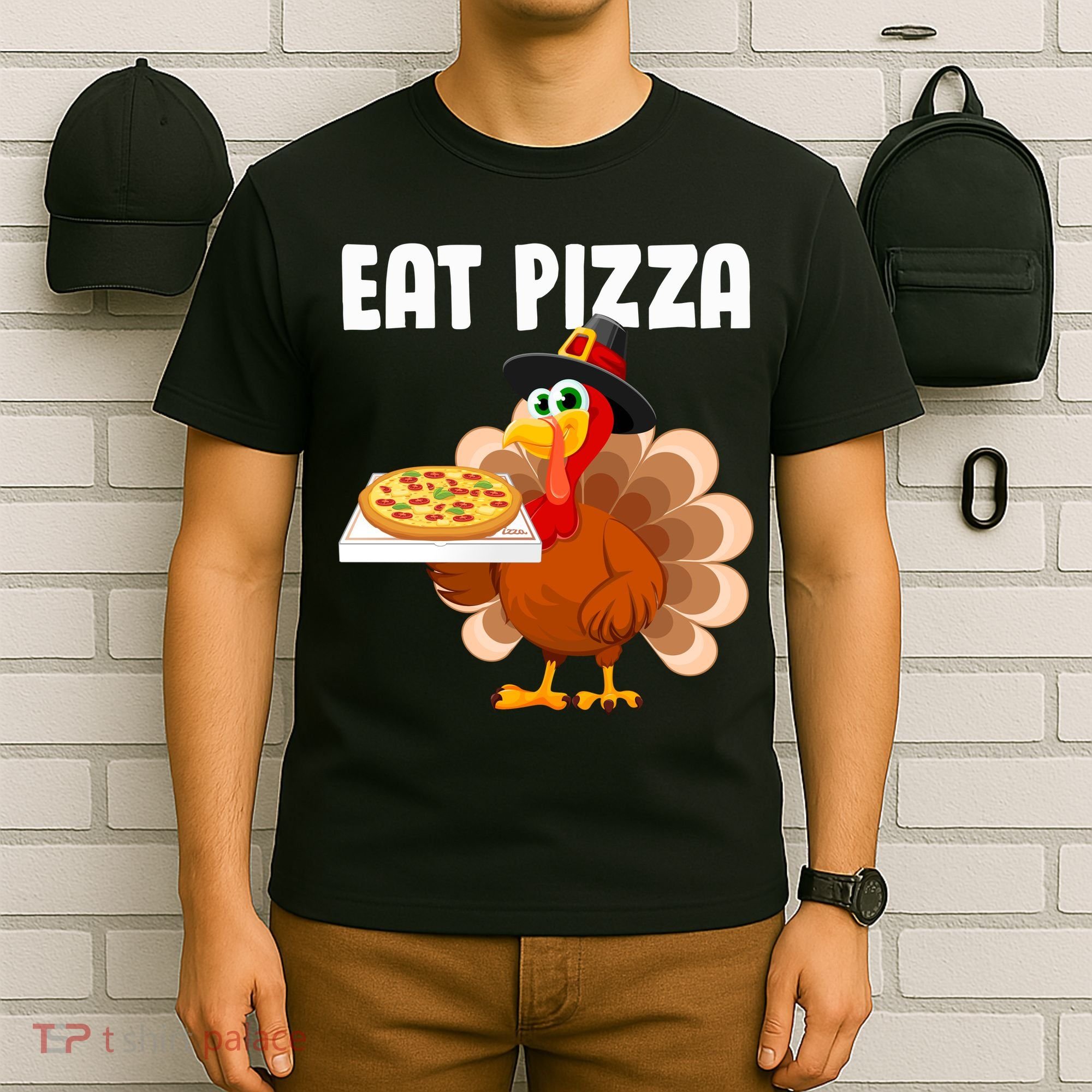 Turkey Eat Pizza Funny T-Shirt