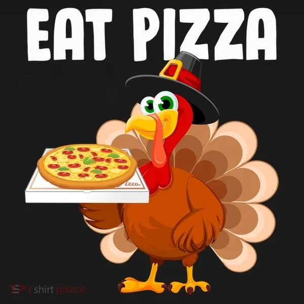 Turkey Eat Pizza Funny Bucket Hat