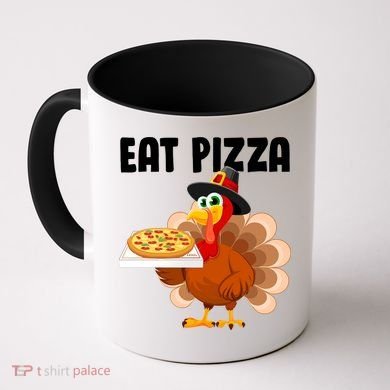 Turkey Eat Pizza Funny Coffee Mug