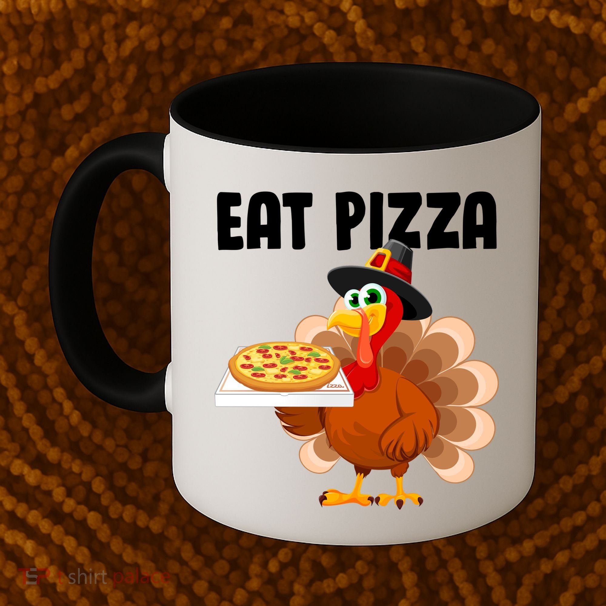 Turkey Eat Pizza Funny Coffee Mug