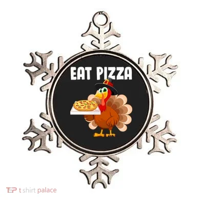 Turkey Eat Pizza Funny Ornament