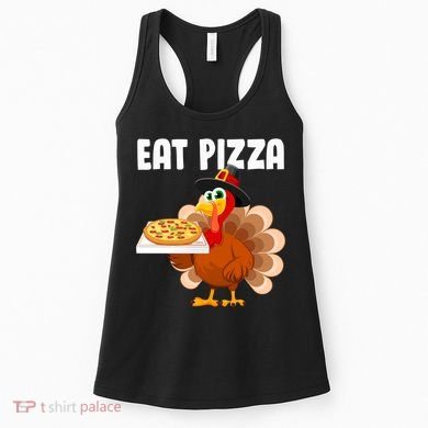 Turkey Eat Pizza Funny Women's Tank Top