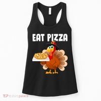Turkey Eat Pizza Funny Women's Tank Top thumb 0