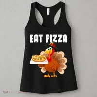 Turkey Eat Pizza Funny Women's Tank Top thumb 3