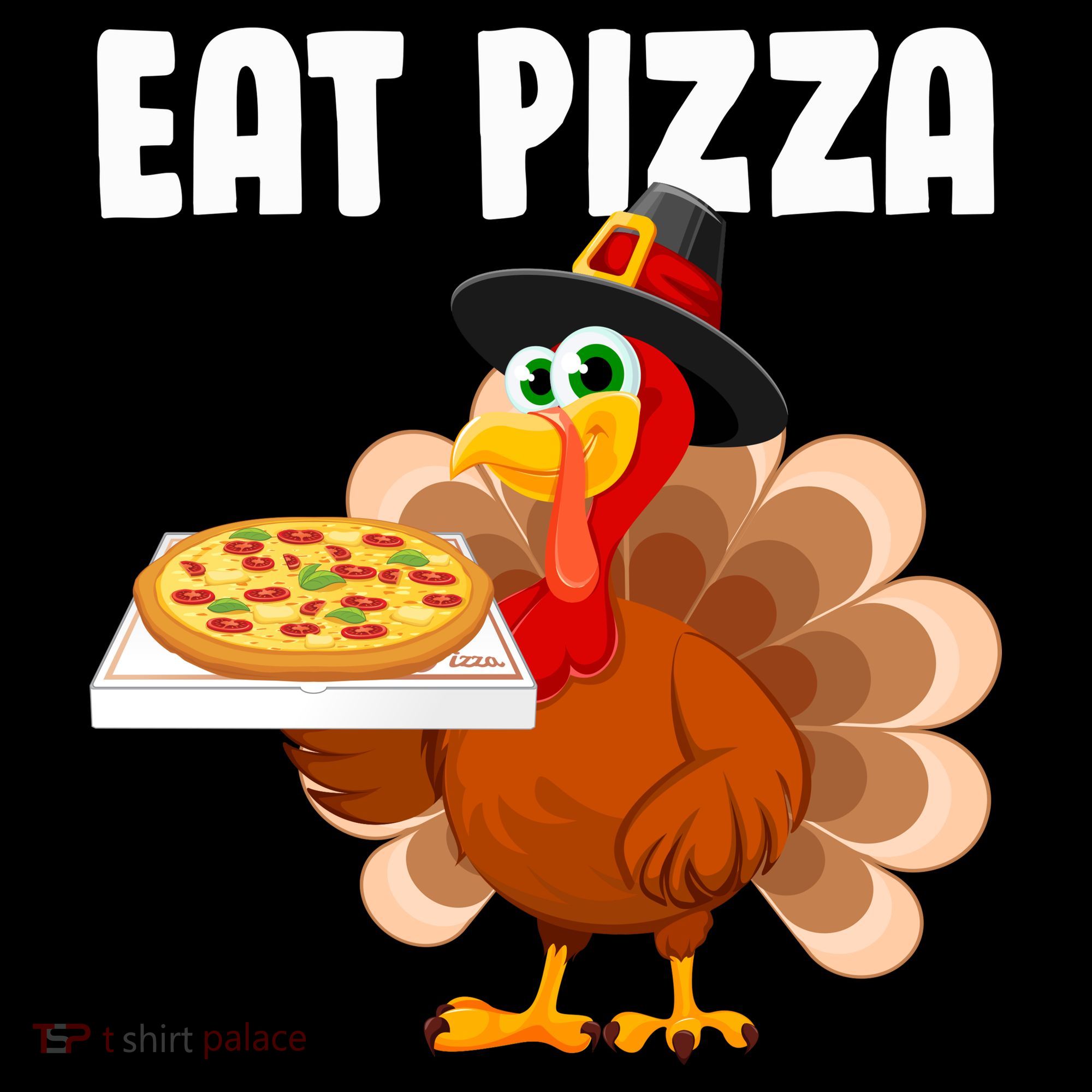 Turkey Eat Pizza Funny Baby Bodysuit