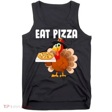 Turkey Eat Pizza Funny Tank Top