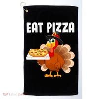 Turkey Eat Pizza Funny Golf Towel thumb 0