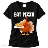 Turkey Eat Pizza Funny Women's T-Shirt thumb 0
