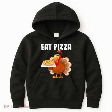 Turkey Eat Pizza Funny Kids Hoodie
