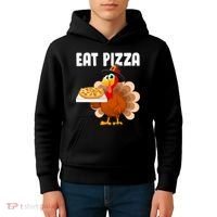 Turkey Eat Pizza Funny Kids Hoodie thumb 4