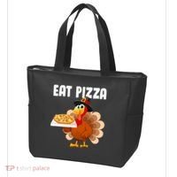 Turkey Eat Pizza Funny Tote Bag thumb 3