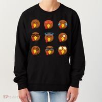 Turkey Emoji's Funny Thanksgiving  Women's Sweatshirt thumb 0