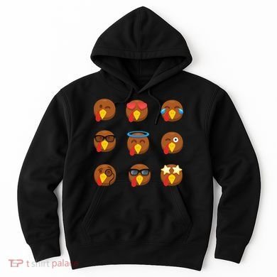Turkey Emoji's Funny Thanksgiving  Hoodie