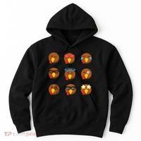 Turkey Emoji's Funny Thanksgiving  Hoodie thumb 0