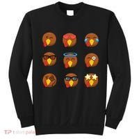 Turkey Emoji's Funny Thanksgiving  Sweatshirt thumb 0