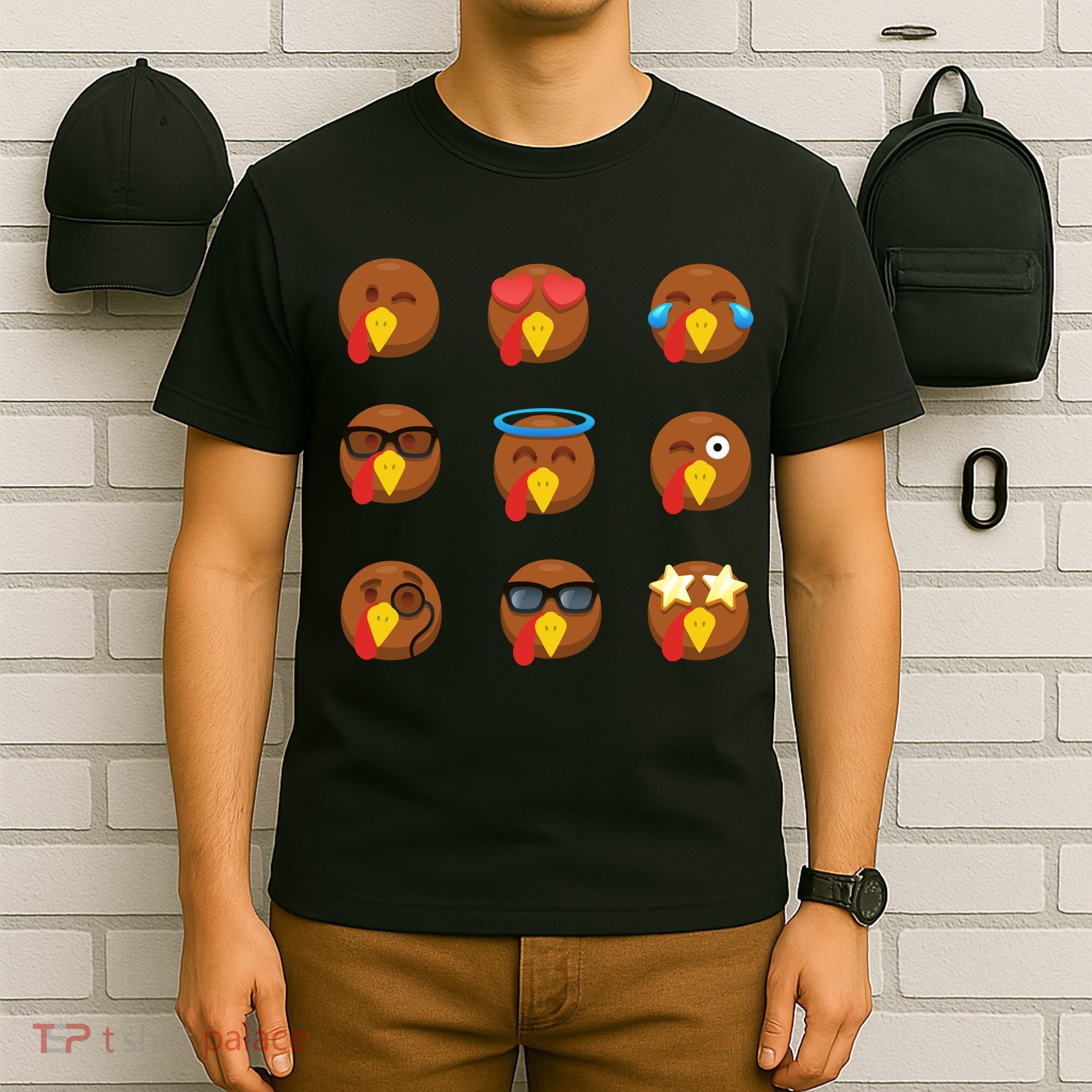 Turkey Emoji's Funny Thanksgiving  T-Shirt