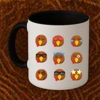 Turkey Emoji's Funny Thanksgiving  Coffee Mug thumb 2