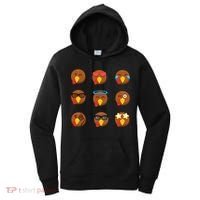 Turkey Emoji's Funny Thanksgiving  Women's Hoodie thumb 0