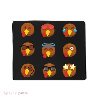 Turkey Emoji's Funny Thanksgiving  Mousepad