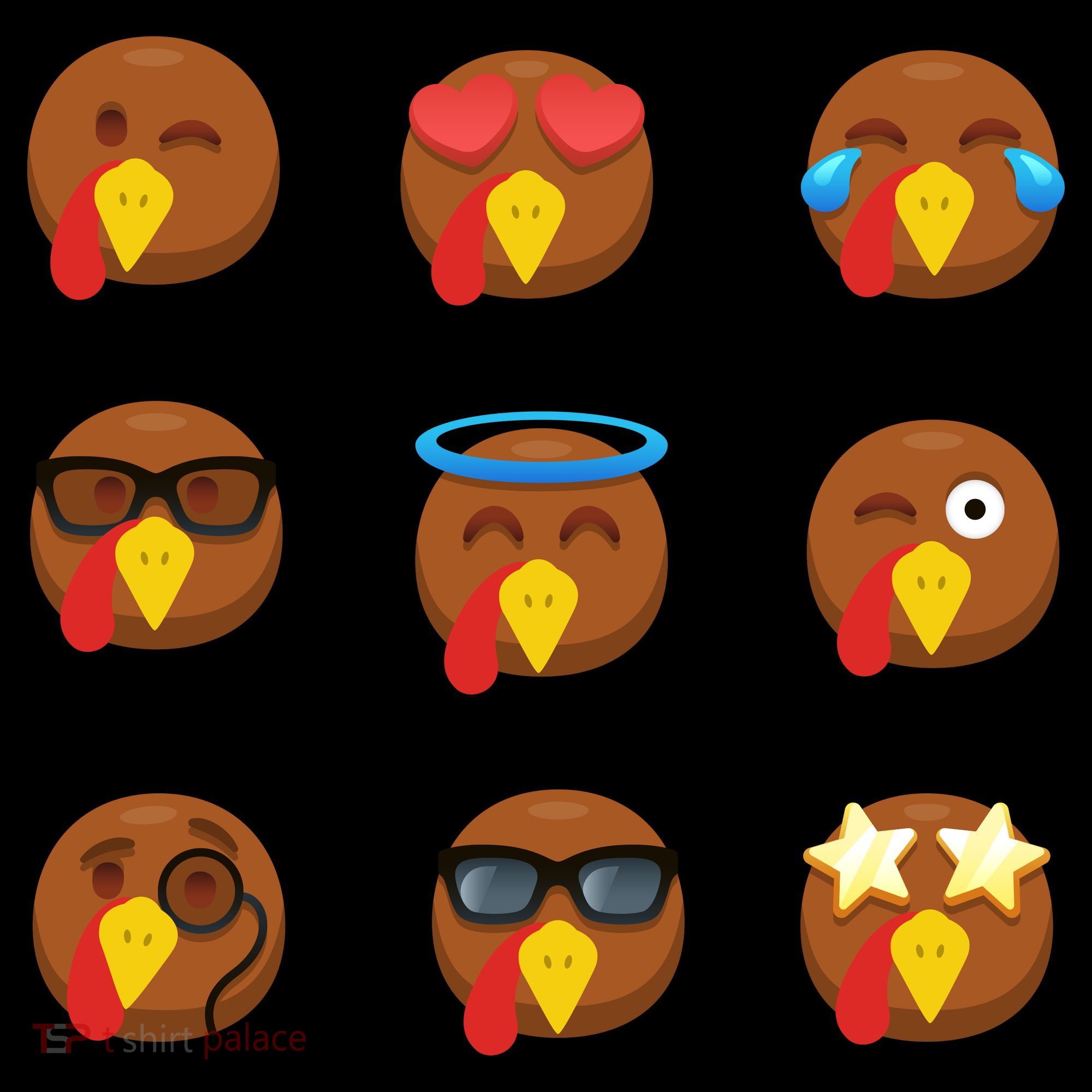 Turkey Emoji's Funny Thanksgiving  Mousepad