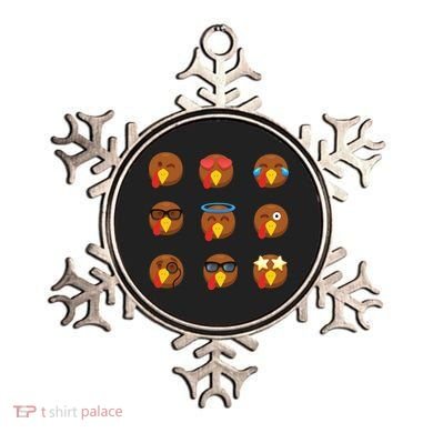 Turkey Emoji's Funny Thanksgiving  Ornament