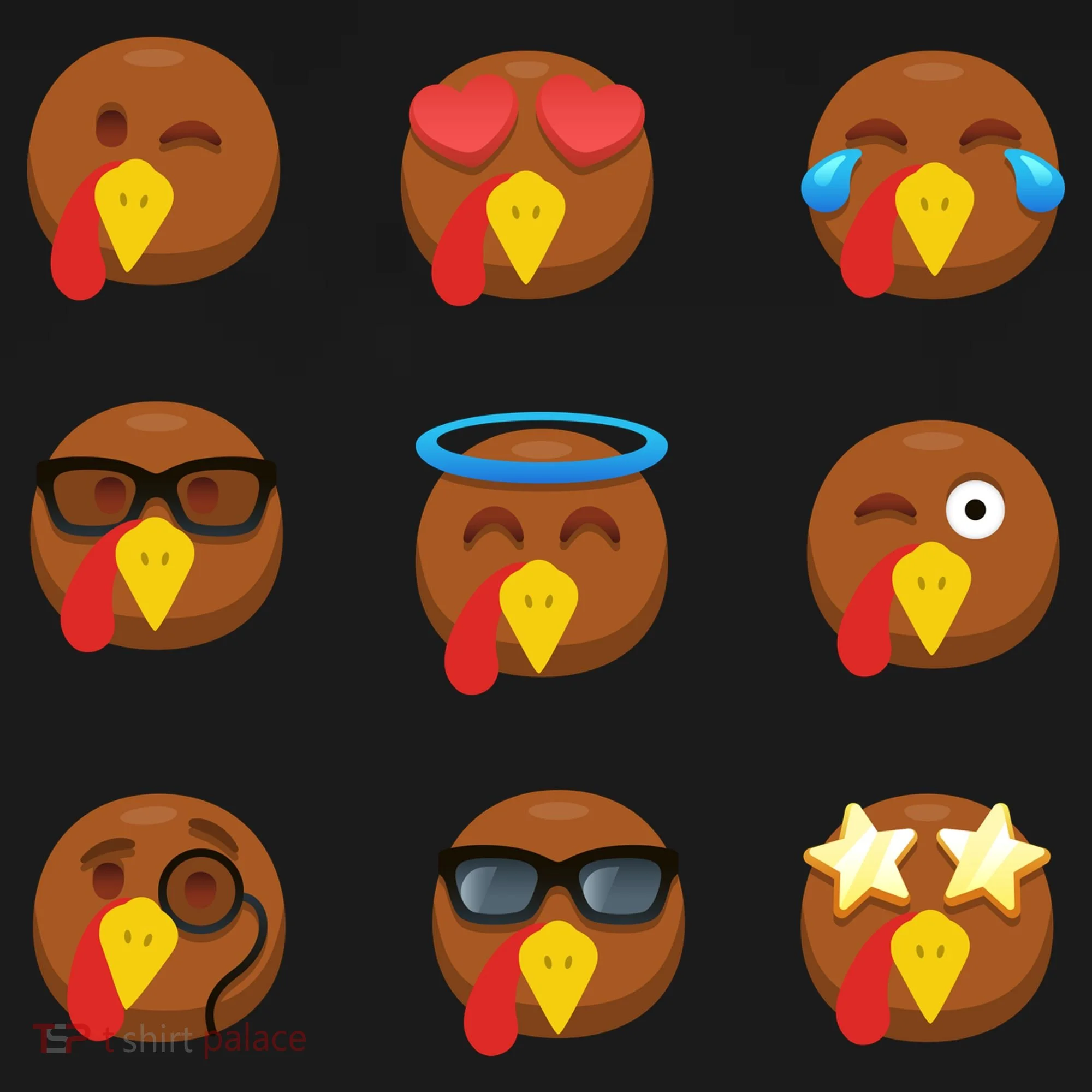 Turkey Emoji's Funny Thanksgiving  Tank Top