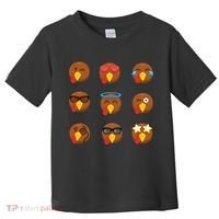 Turkey Emoji's Funny Thanksgiving  Toddler T-Shirt thumb 0