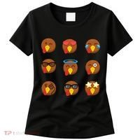 Turkey Emoji's Funny Thanksgiving  Women's T-Shirt thumb 0