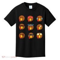 Turkey Emoji's Funny Thanksgiving  Kids T-Shirt thumb 0
