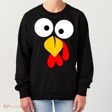 Turkey Face Funny Thanksgiving Day Women's Sweatshirt