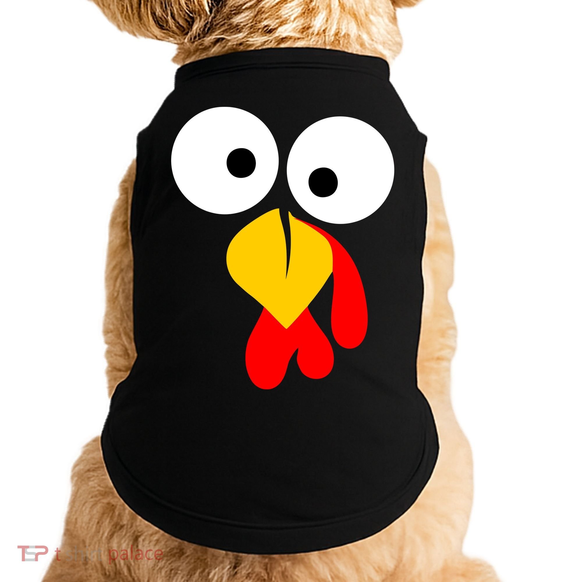 Turkey Face Funny Thanksgiving Day Doggie Tank