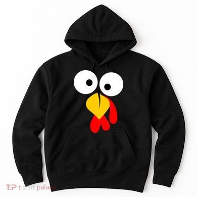 Turkey Face Funny Thanksgiving Day Hoodie